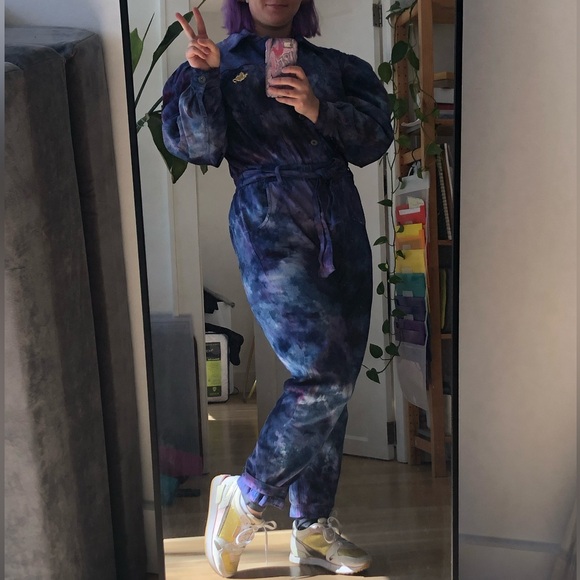 Denim INK International Concepts Ice Dyed Jumpsuit Size 8 - Picture 6 of 6